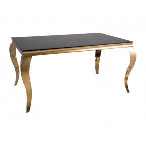 Стол обеденный SIGNAL PRINCE черный/золотой 150/90